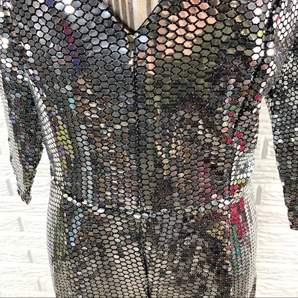 Charlotte Russe Silver Sequined Glam Squad Romper - Picture 3 of 8